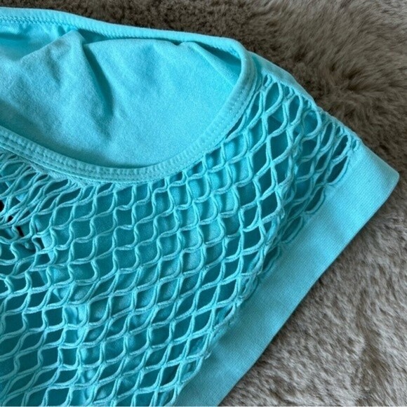 Free Press High Neck Racerback  Removable Pads Bralette SZ Small - Picture 6 of 8